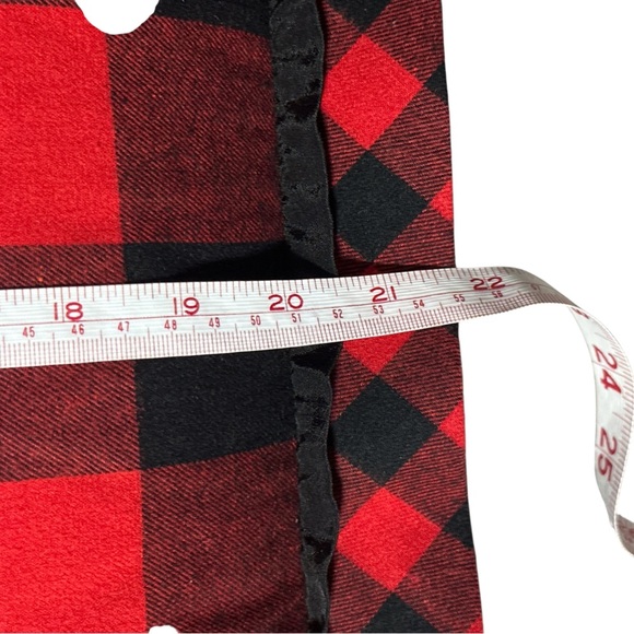 Pier 1, Buffalo Checkered Flannel Pillow With Ruffle Edge. - Picture 5 of 7